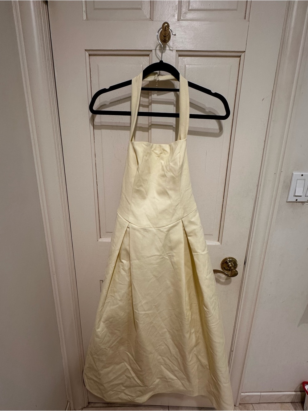 Meshki Juana Halter Midi Dress in Lemon - Picture 2 of 5